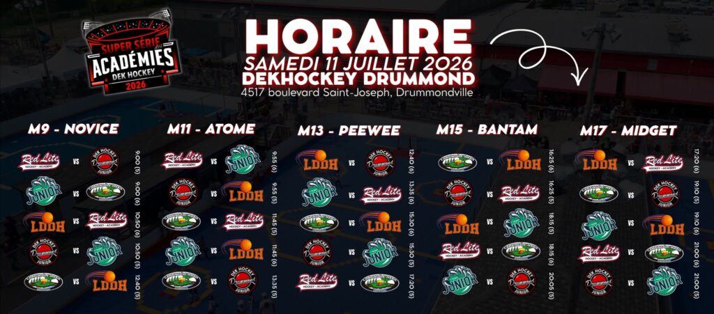 Horaire du 11 juillet